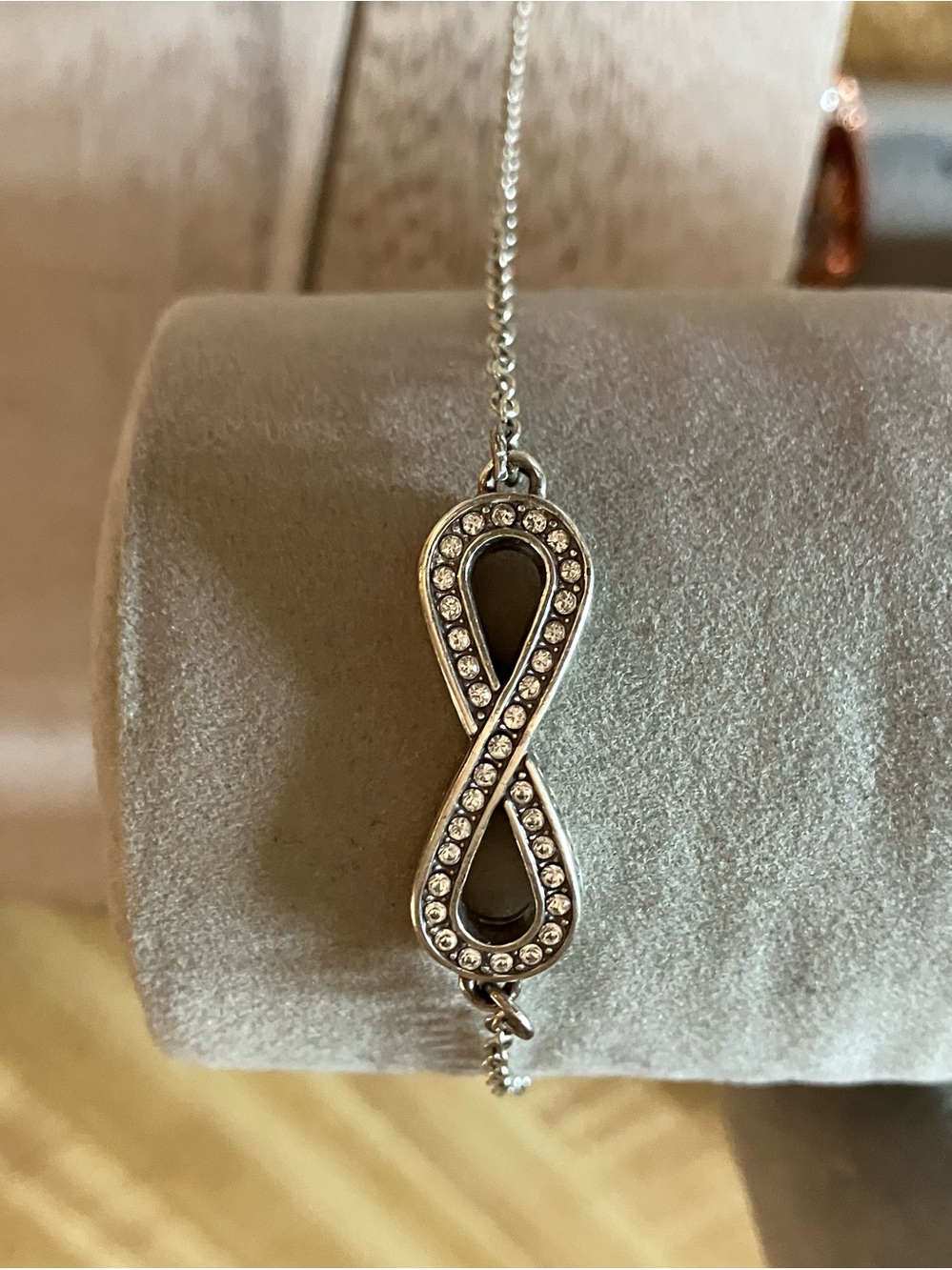 🌸Brighton Silver Crystal Infinity Ankle Bracelet